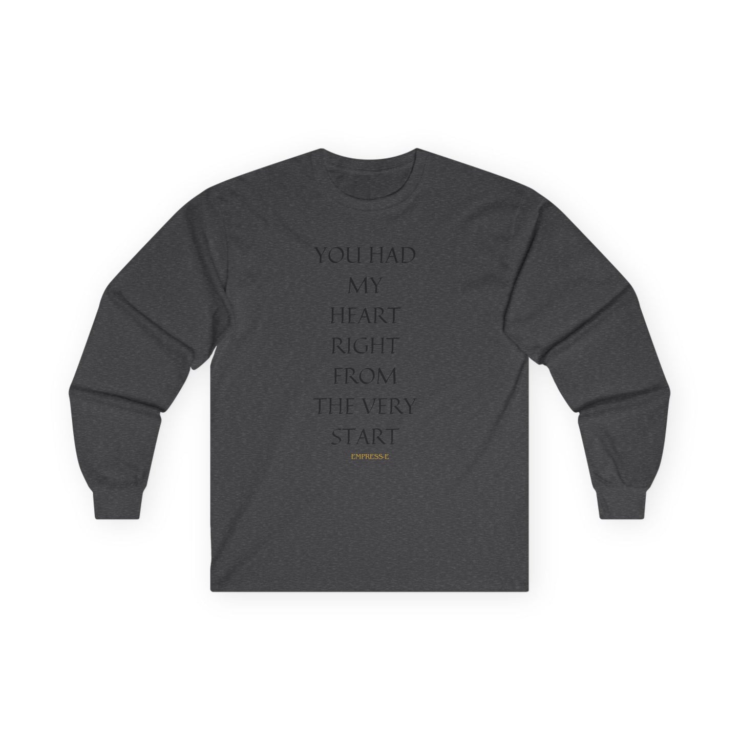 Romantic Long Sleeve Tee, Love Heart Quote Shirt, Valentine's Day Gift, Couples Matching Top, Anniversary Present, Relationship Apparel