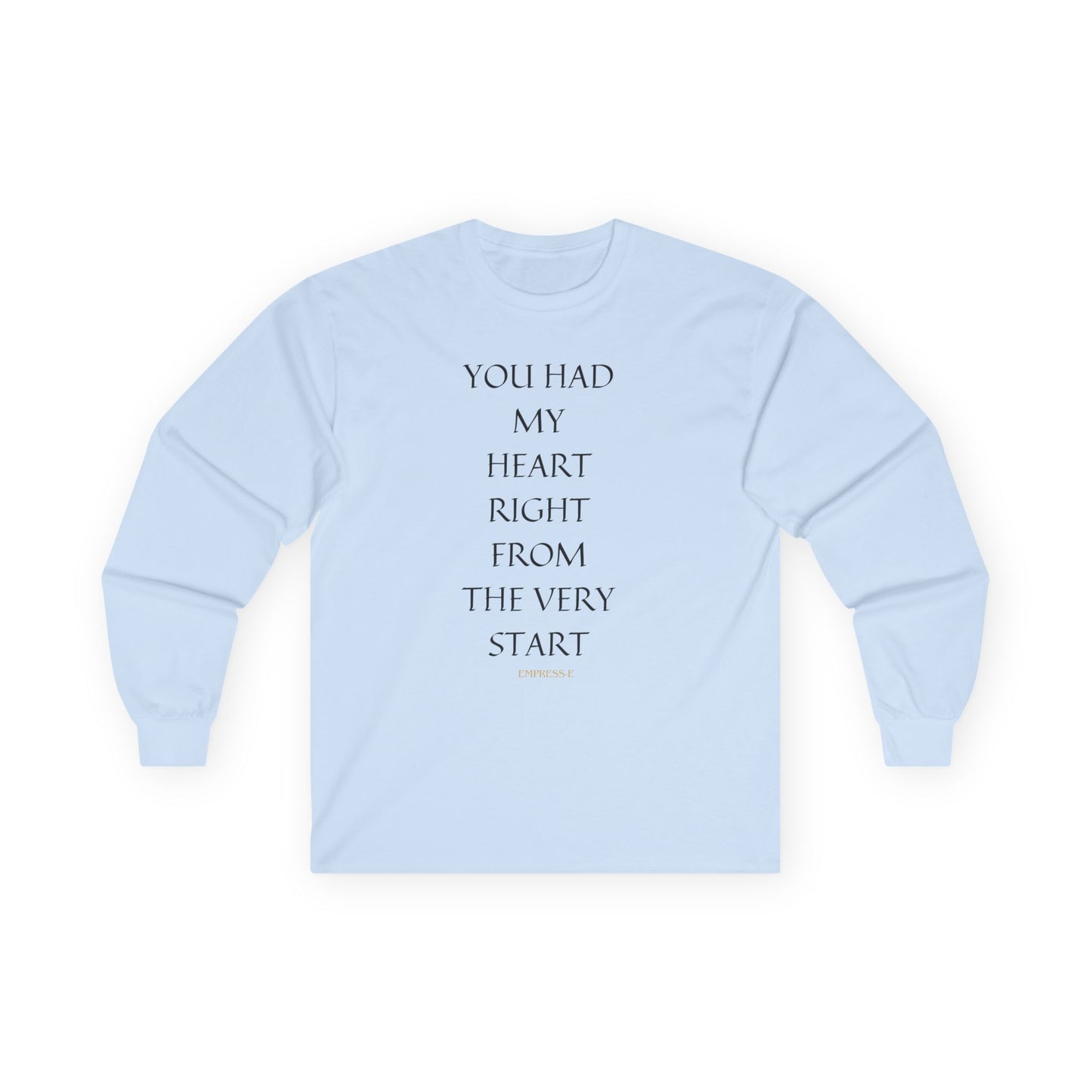 Romantic Long Sleeve Tee, Love Heart Quote Shirt, Valentine's Day Gift, Couples Matching Top, Anniversary Present, Relationship Apparel