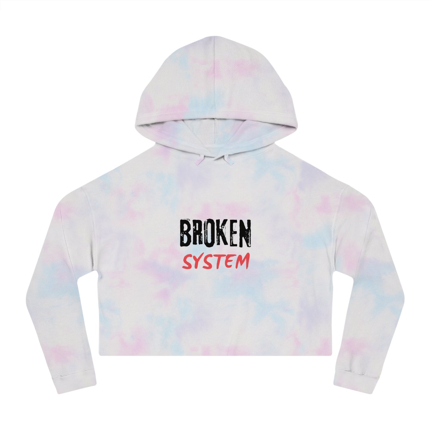Broken System Women's Crop Hoodie, Social Justice Gift,