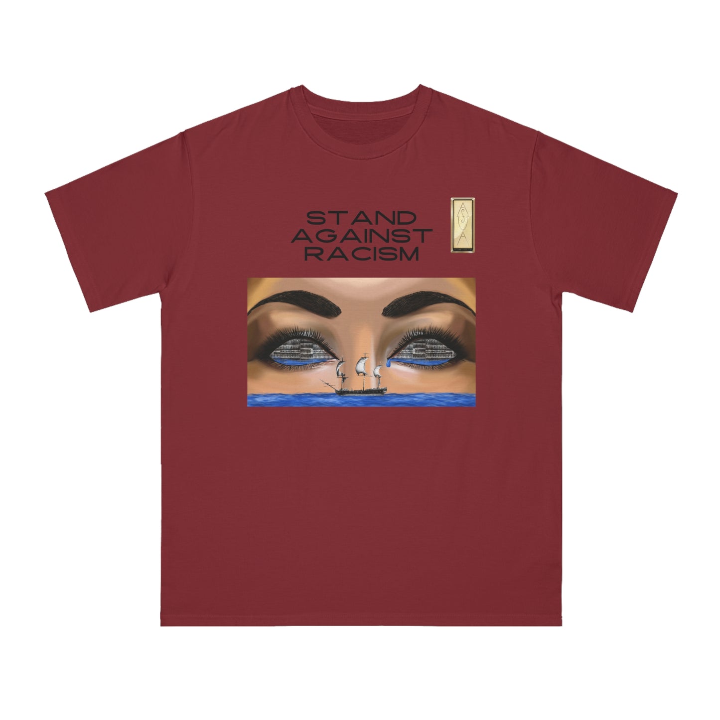 Organic Unisex Classic T-Shirt - Stand Against Racism SLAVE SHIP Graphic Tee