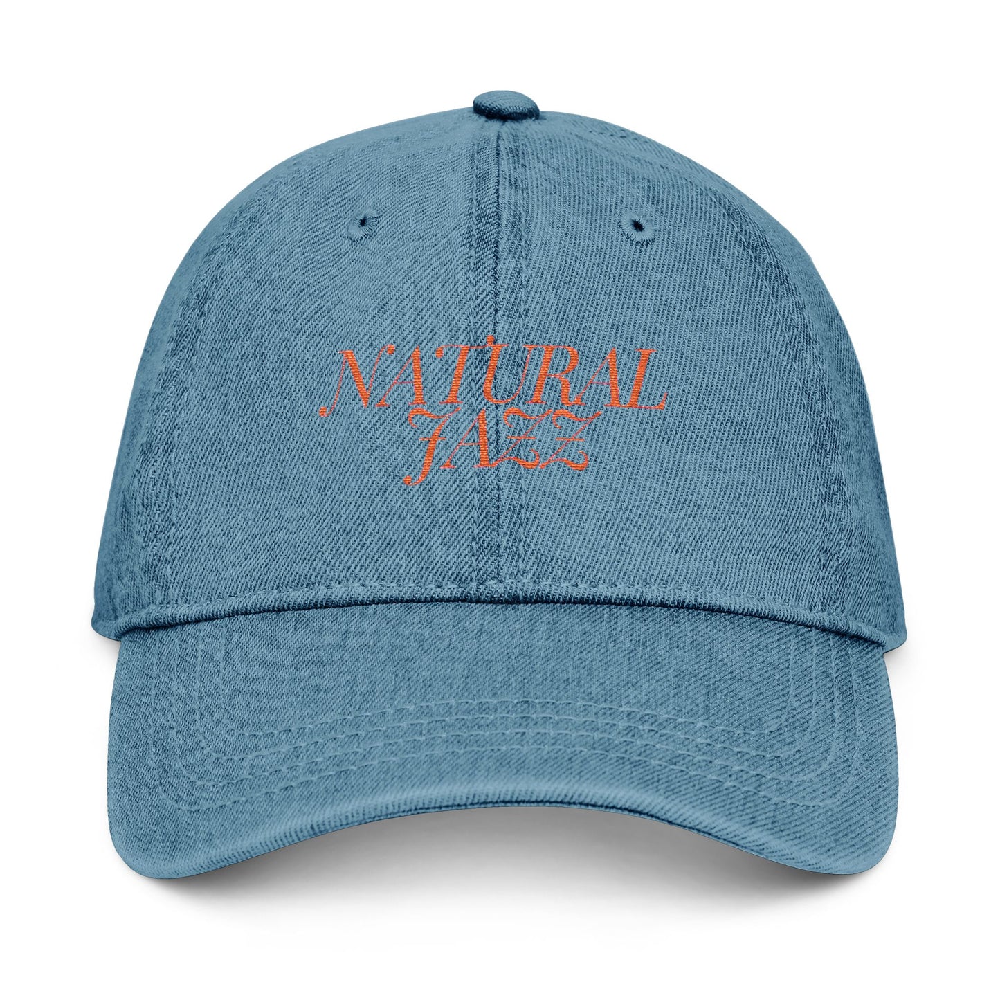 Natural Jazz Embroidered Denim Hat - Casual Unisex Style
