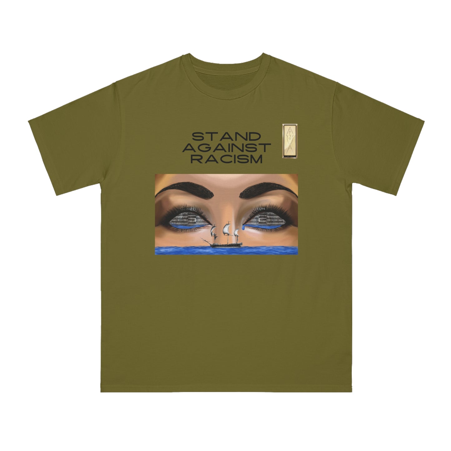Organic Unisex Classic T-Shirt - Stand Against Racism SLAVE SHIP Graphic Tee