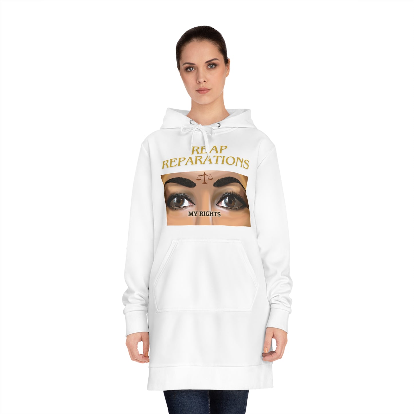 Women's Hoodie Dress - MY RIGHTS Reap Reparations EMPRESS-E