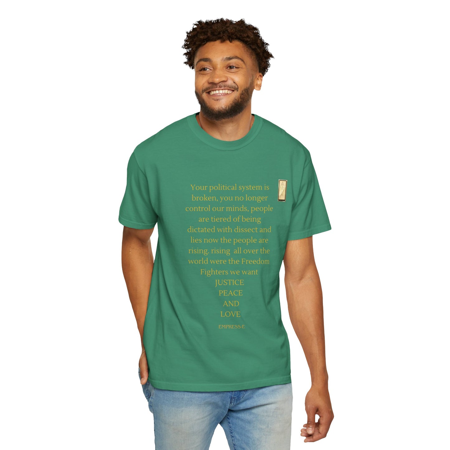 Unisex Garment-Dyed T-shirt- Your political system is broken
