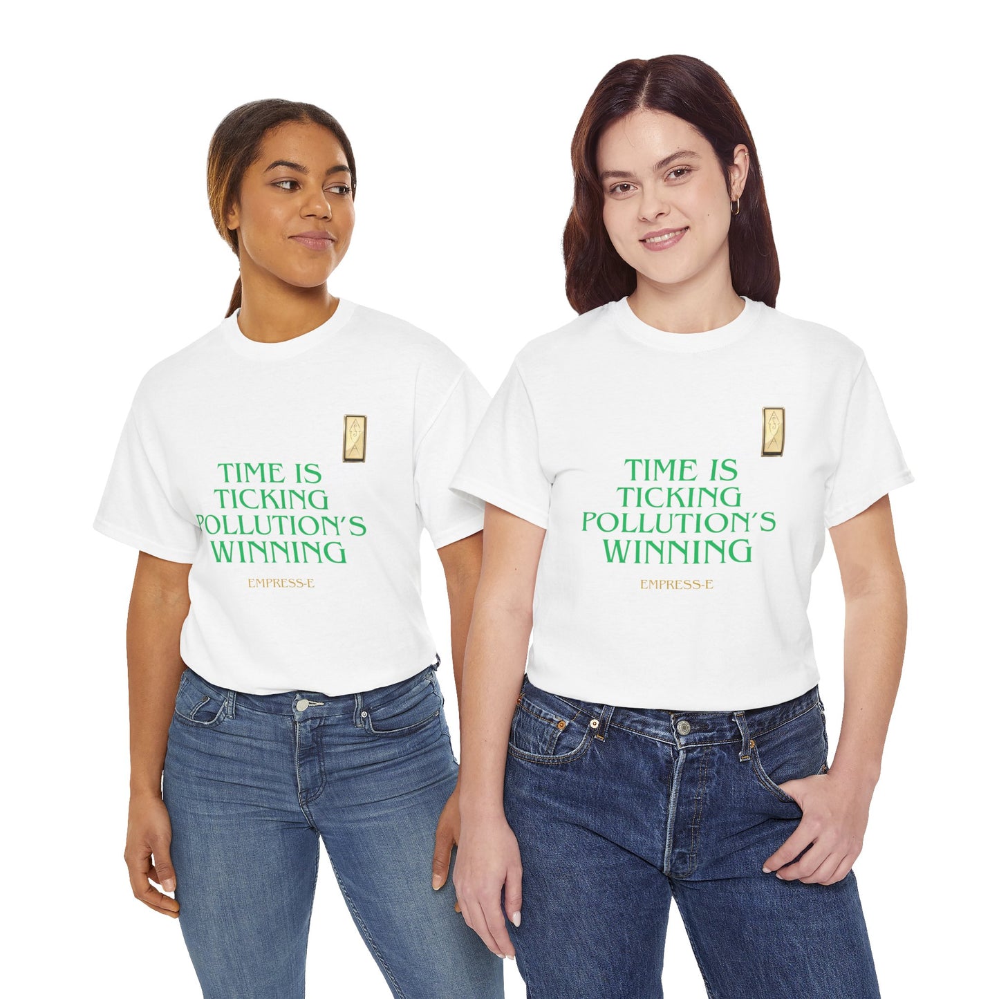 T-Shirt SAVE THE WORLD - GLOBAL WARMING - TIME IS TICKING POLLUTION'S WINNING