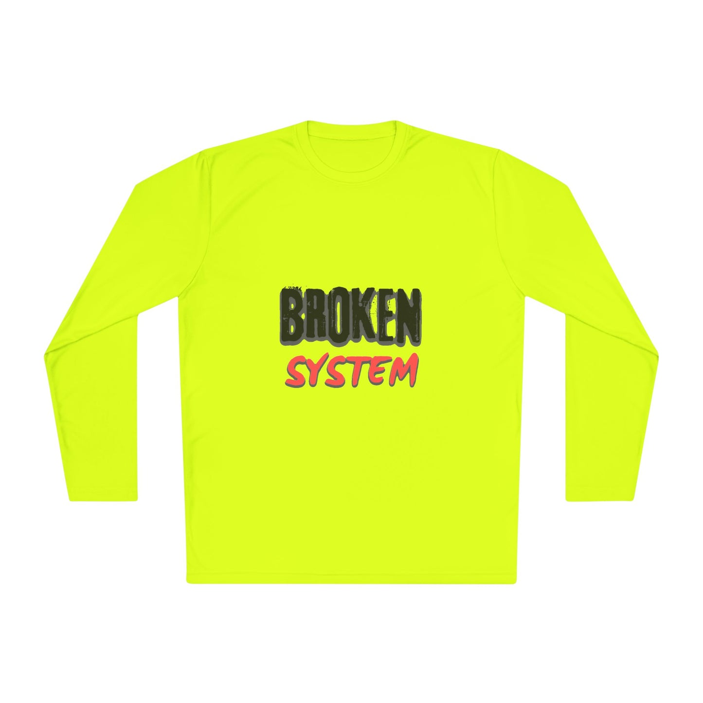 Broken System Unisex Lightweight Long Sleeve Tee - Trendy Graphic Tee, Rebellion Shirt, Activist Clothing, Protest Apparel, Political