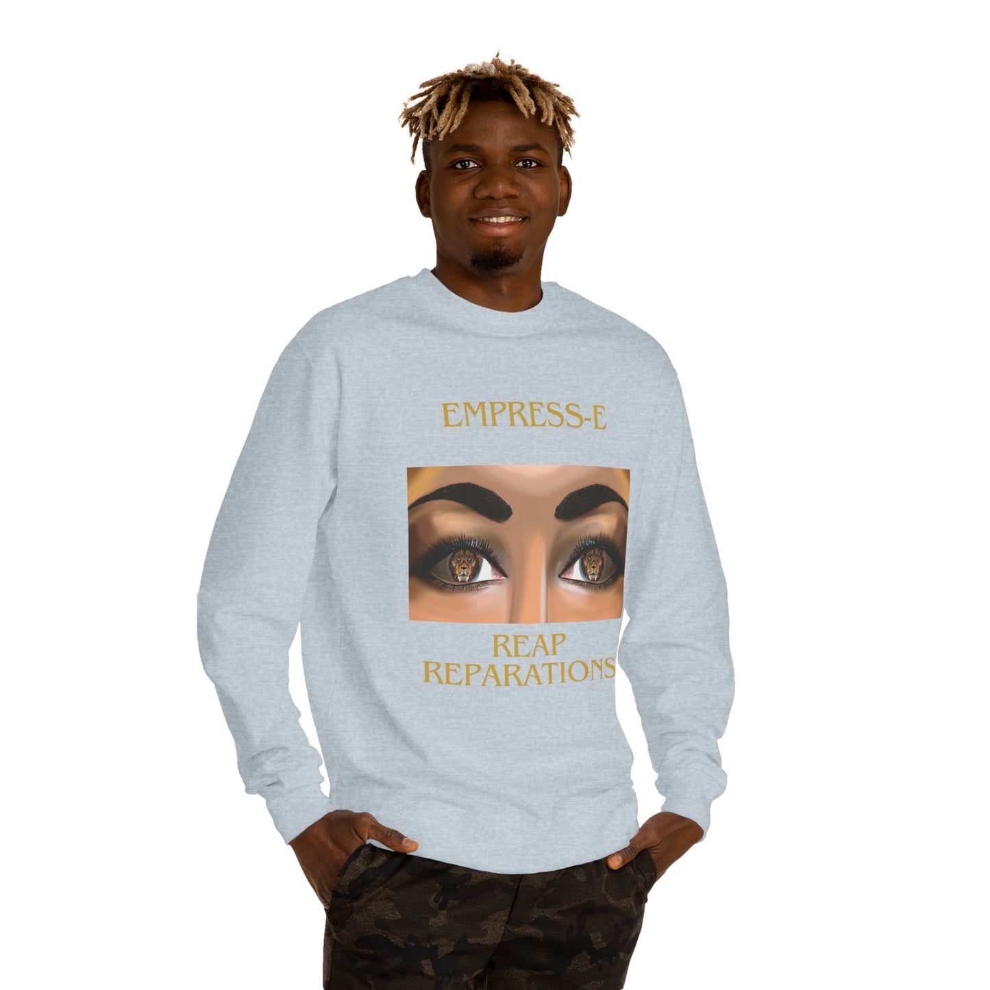 Empress-E Unisex Sweatshirt - Strong like a lion Reap Reparations black history