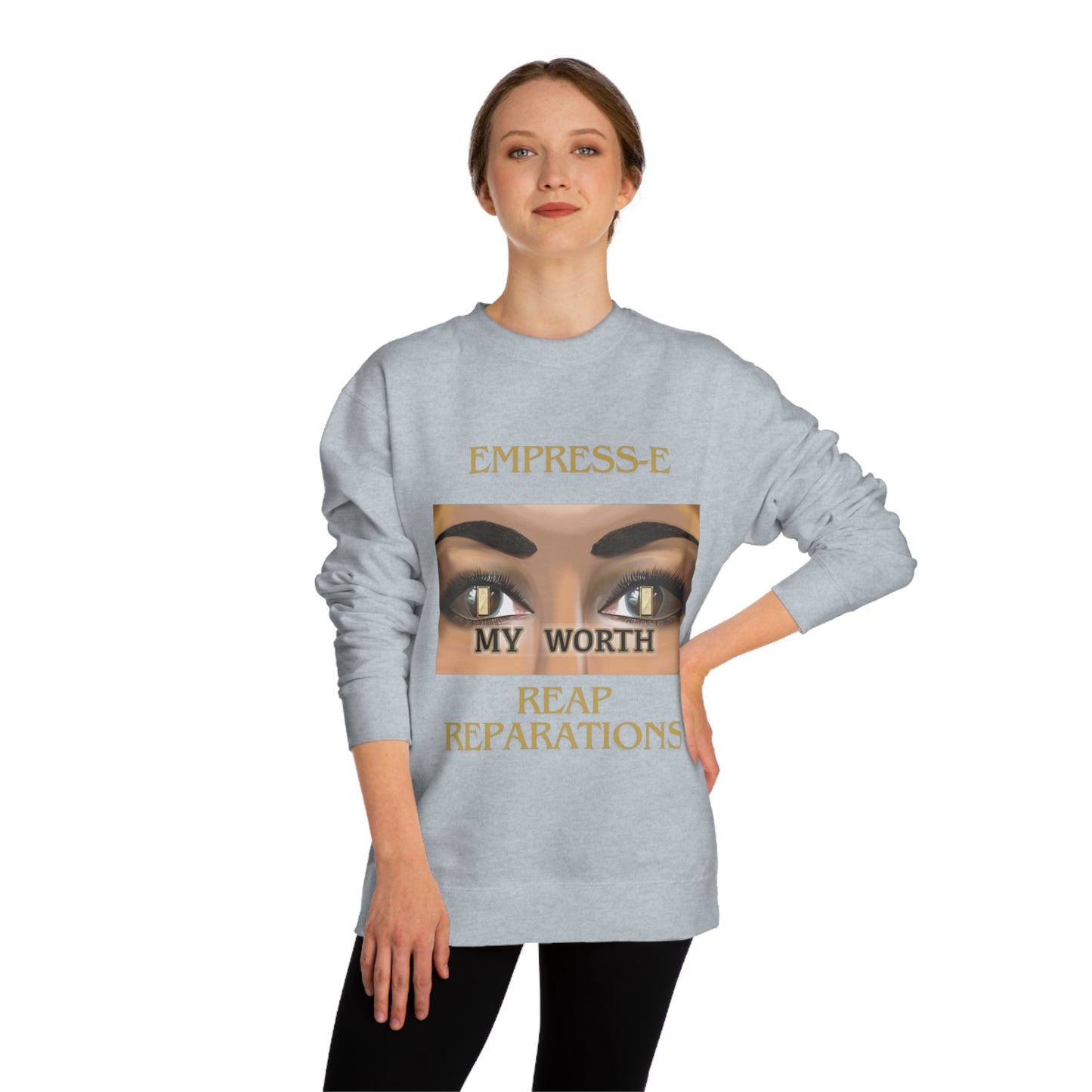 B- History Unisex Crew Neck Sweatshirt - MY WORTH Reparations, African American
