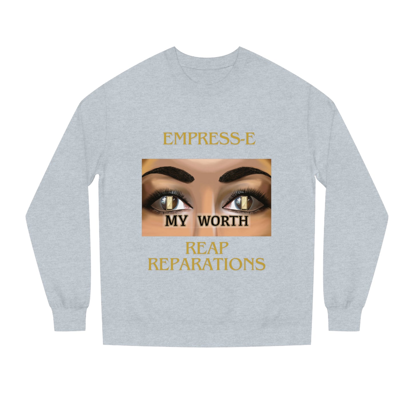 B- History Unisex Crew Neck Sweatshirt - MY WORTH Reparations, African American