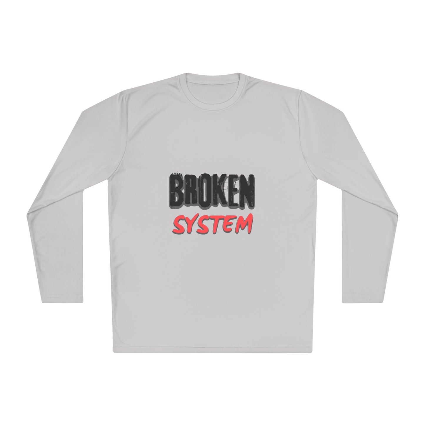 Broken System Unisex Lightweight Long Sleeve Tee - Trendy Graphic Tee, Rebellion Shirt, Activist Clothing, Protest Apparel, Political