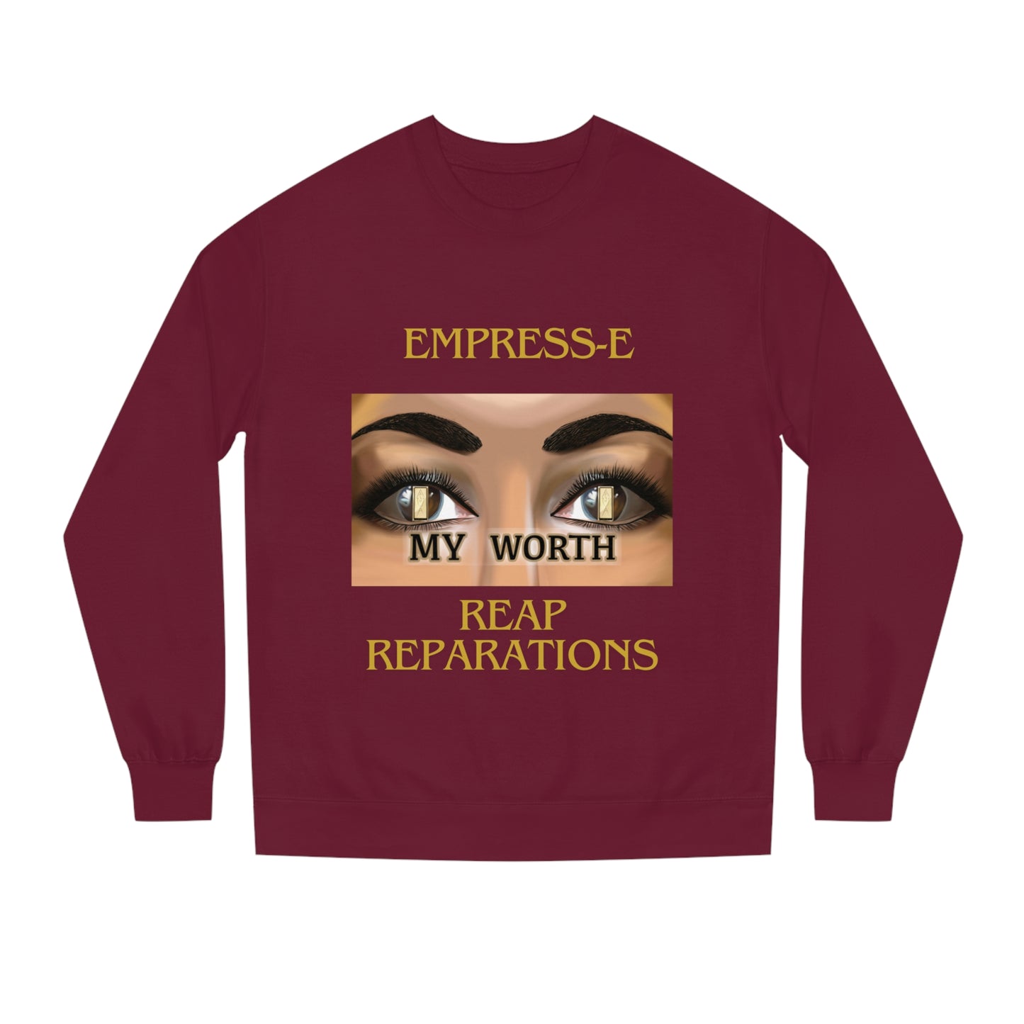 B- History Unisex Crew Neck Sweatshirt - MY WORTH Reparations, African American