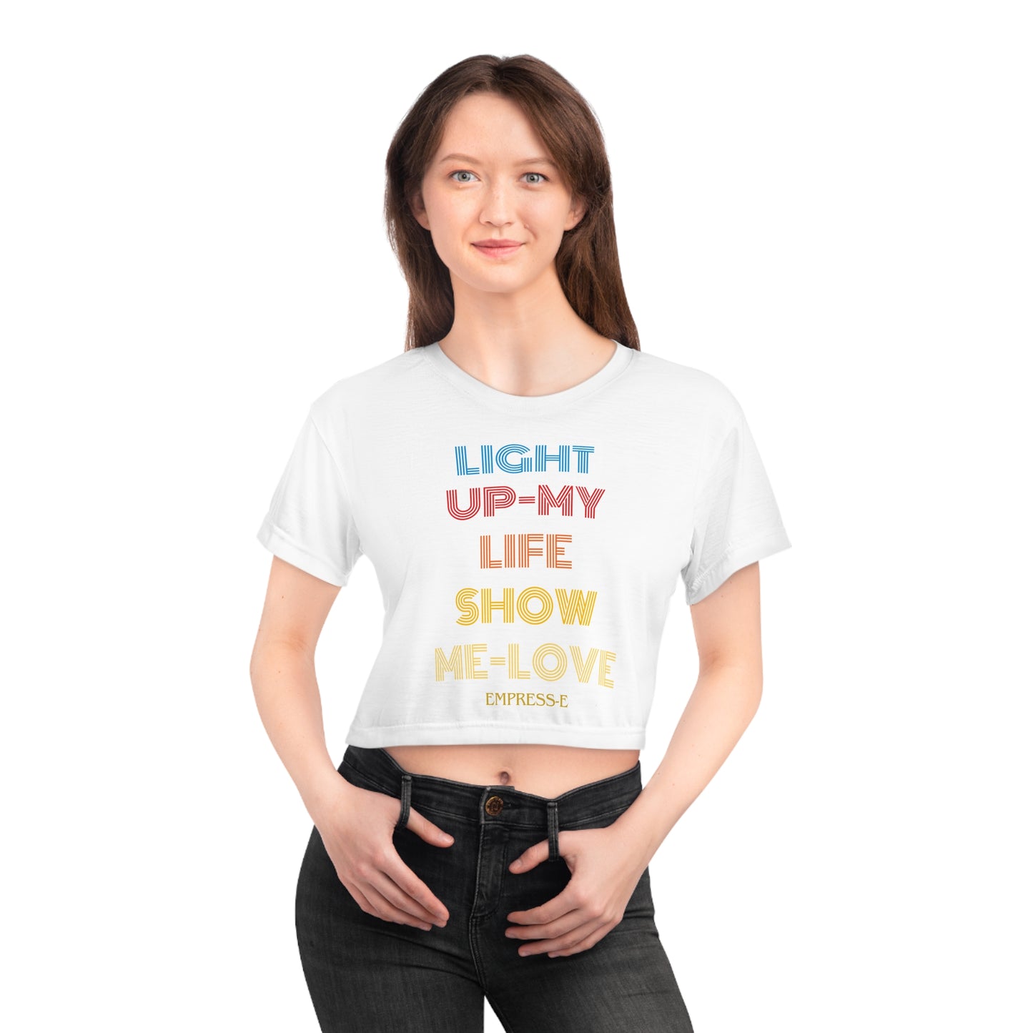Crop Tee (AOP) light up my life EMPRESS-E