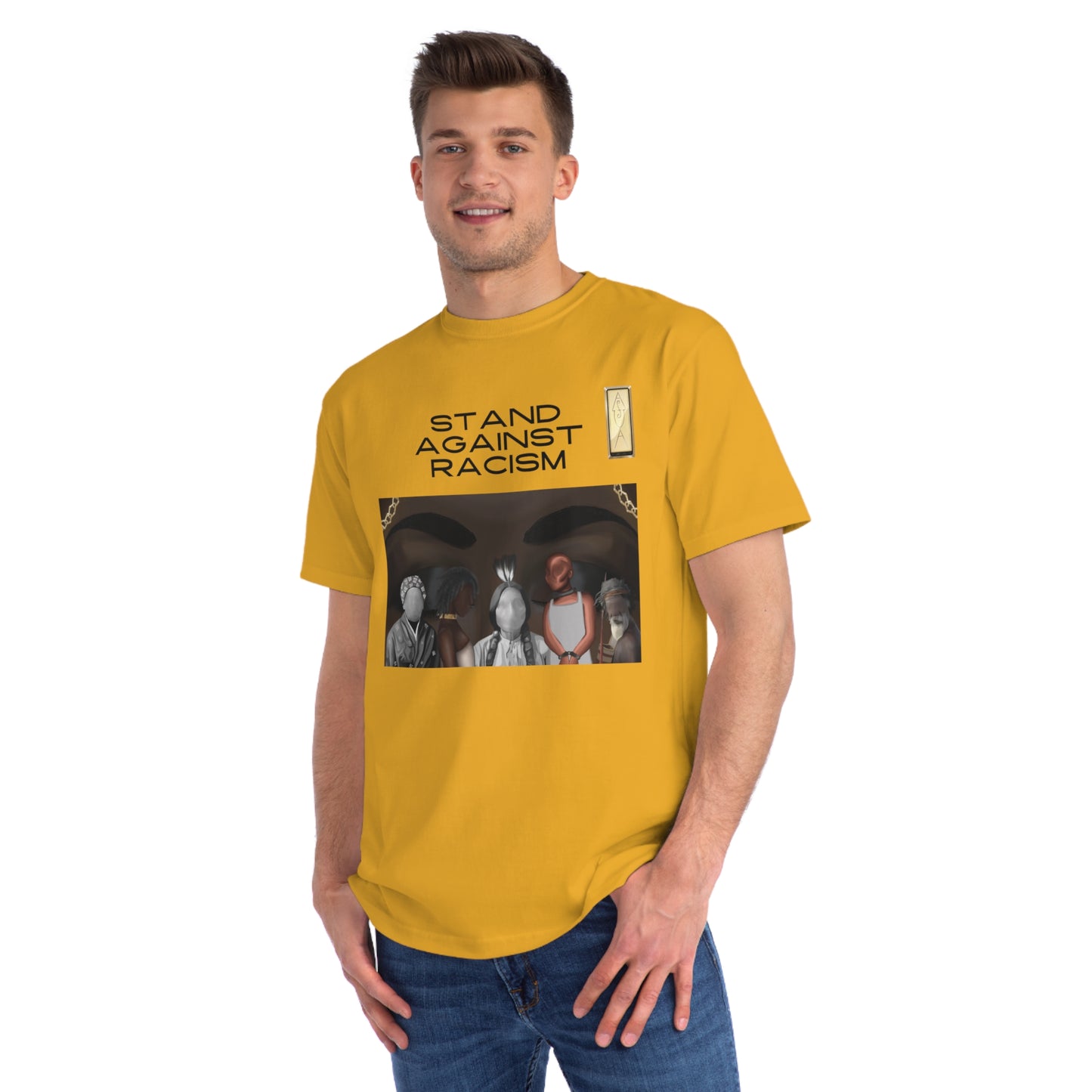 Unisex Organic T-Shirt - Stand Against Racism Graphic Tee