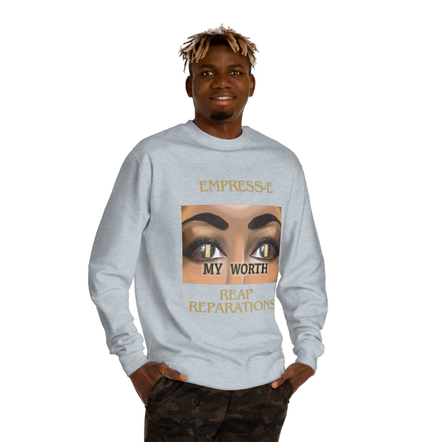 B- History Unisex Crew Neck Sweatshirt - MY WORTH Reparations, African American