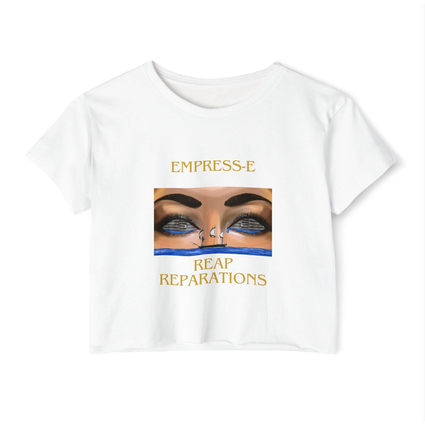 Woman's Crop Top Reap Reparations The slave trade Empress-E