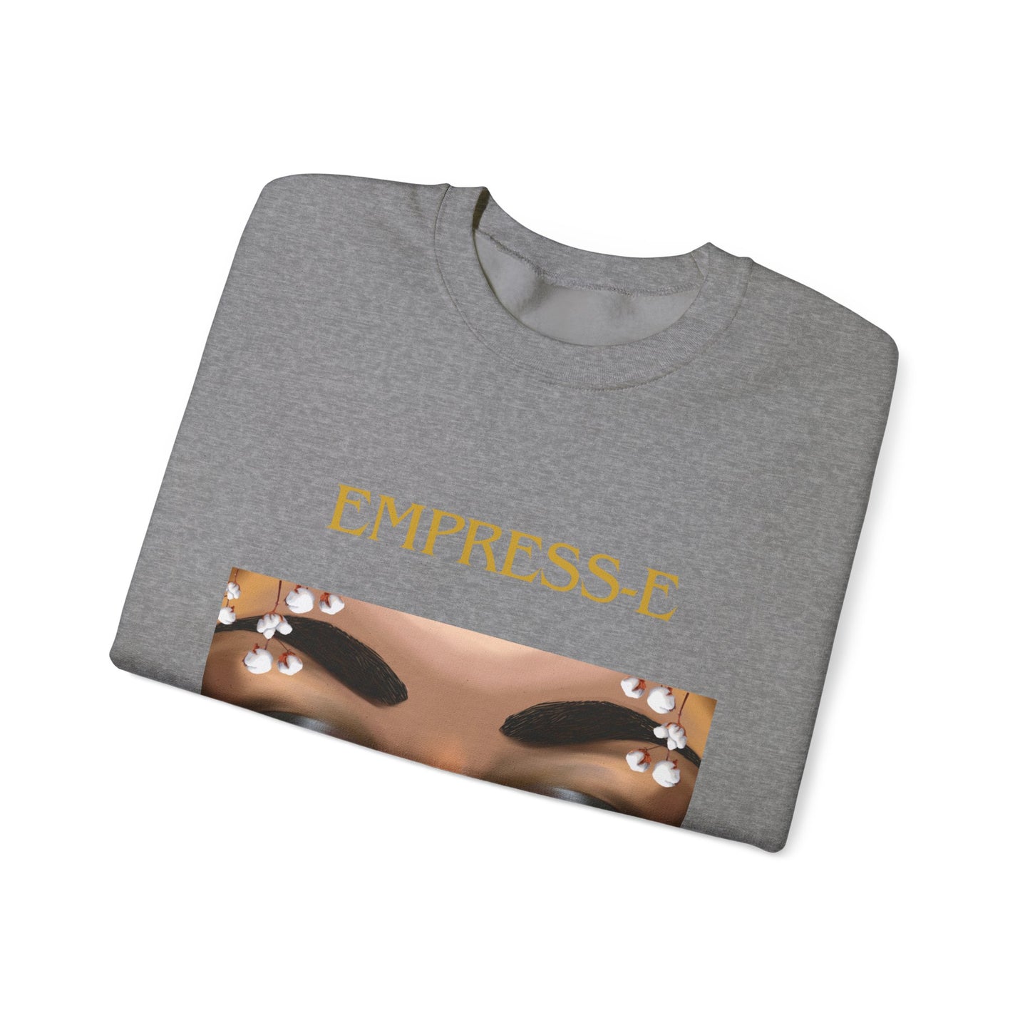Unisex Heavy Blend™ Crewneck Sweatshirt. : EMPRESS-E. COTTON FIELD.