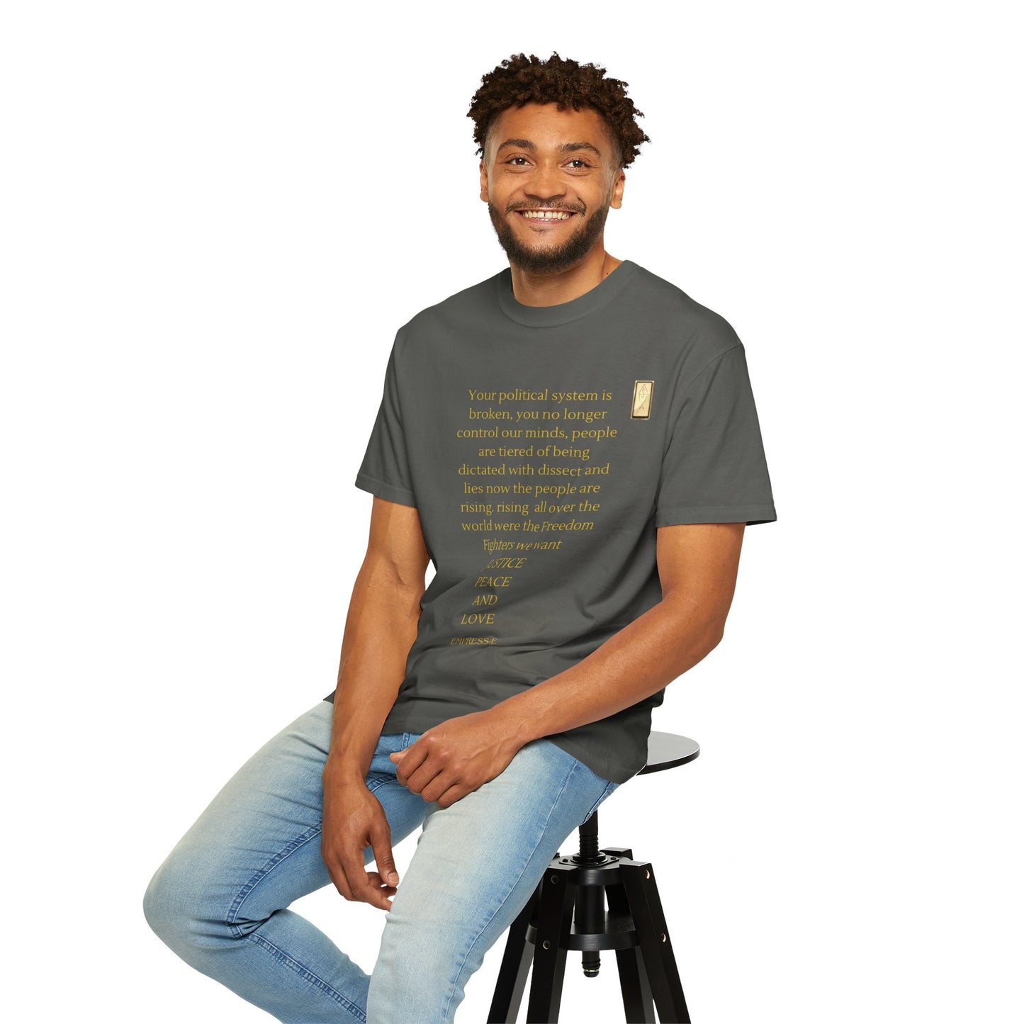 Unisex Garment-Dyed T-shirt- Your political system is broken