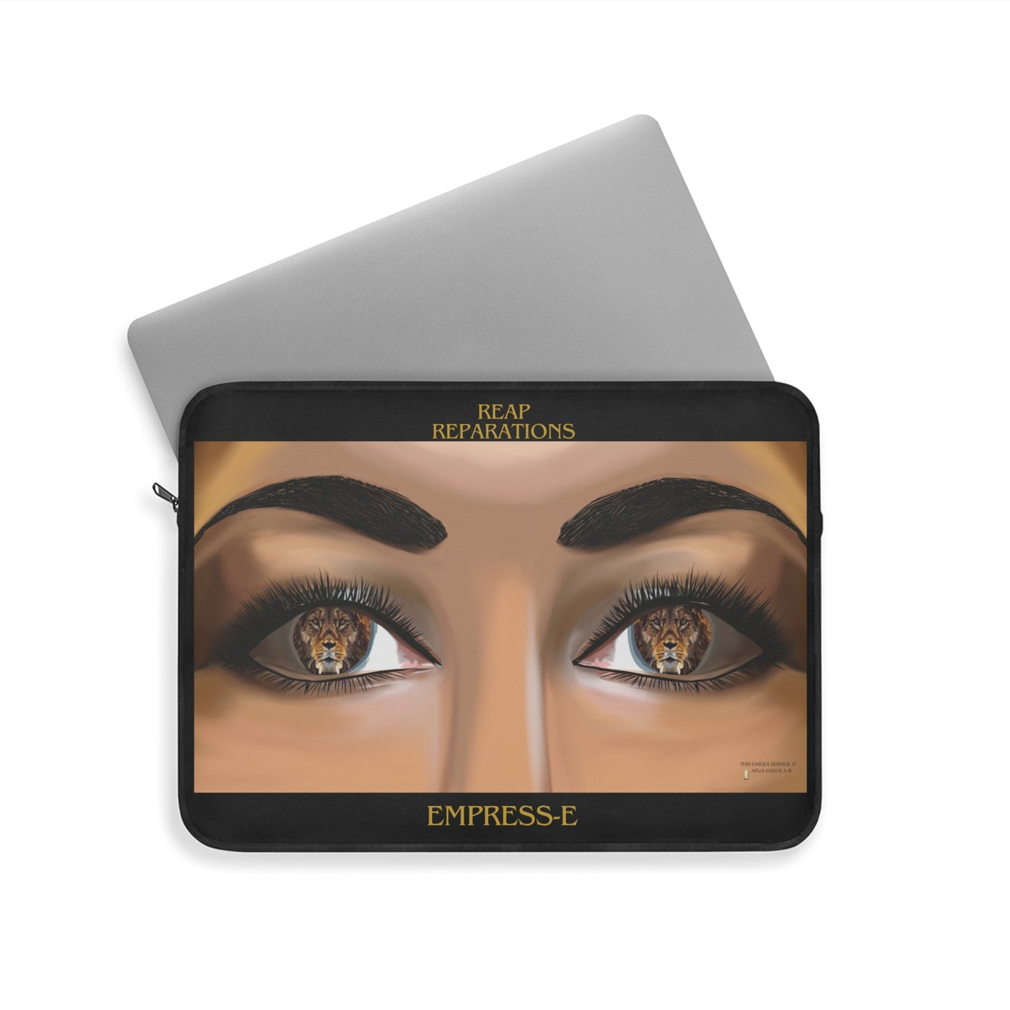 Laptop Sleeve Empress-E Lion Eyes Black History Reap Reparations