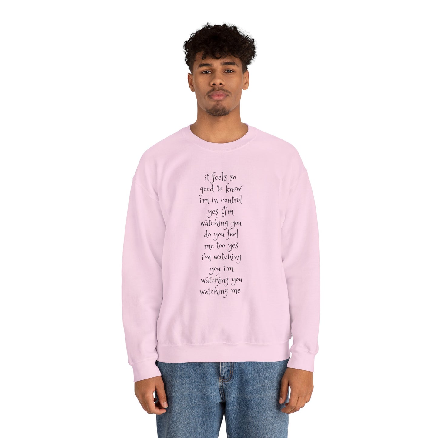 Music Lover Heavy Blend Sweatshirt - I'm Watching You Watching Me Rock Song SHADOO by Empress-E