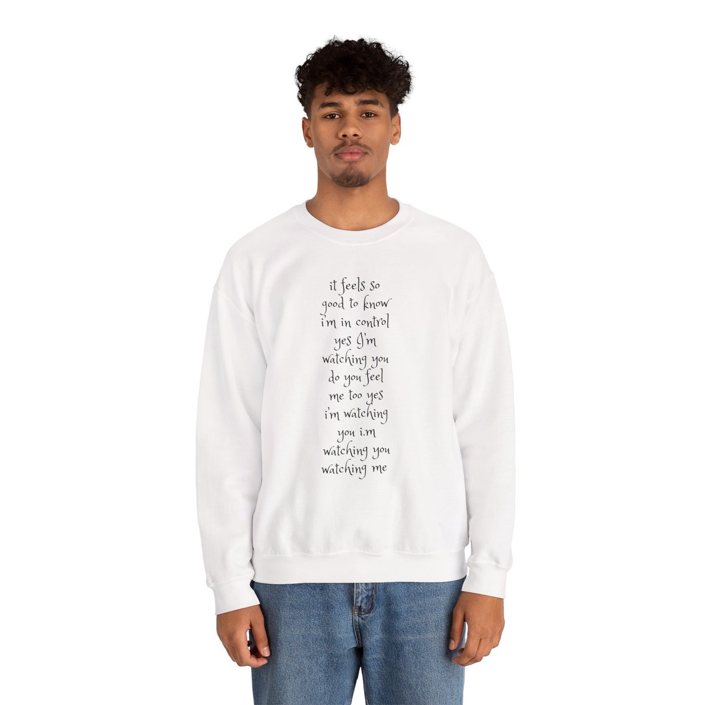 Music Lover Heavy Blend Sweatshirt - I'm Watching You Watching Me Rock Song SHADOO by Empress-E