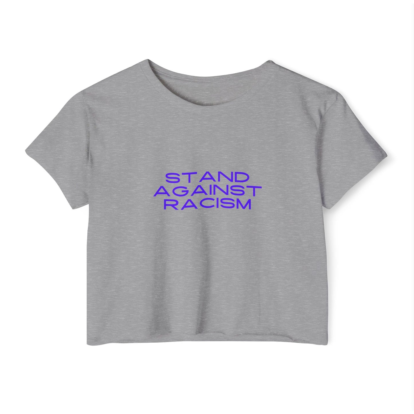 Women's Crop Top - Stand against racism AFUA, Festival Shirt, Music Festival Top, Boho Chic Clothing, Activist Apparel