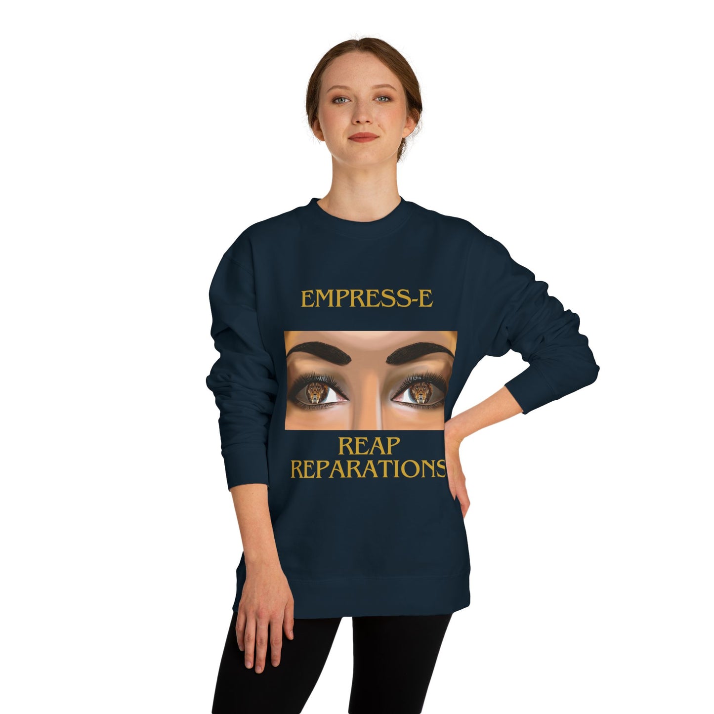 Empress-E Unisex Sweatshirt - Strong like a lion Reap Reparations black history