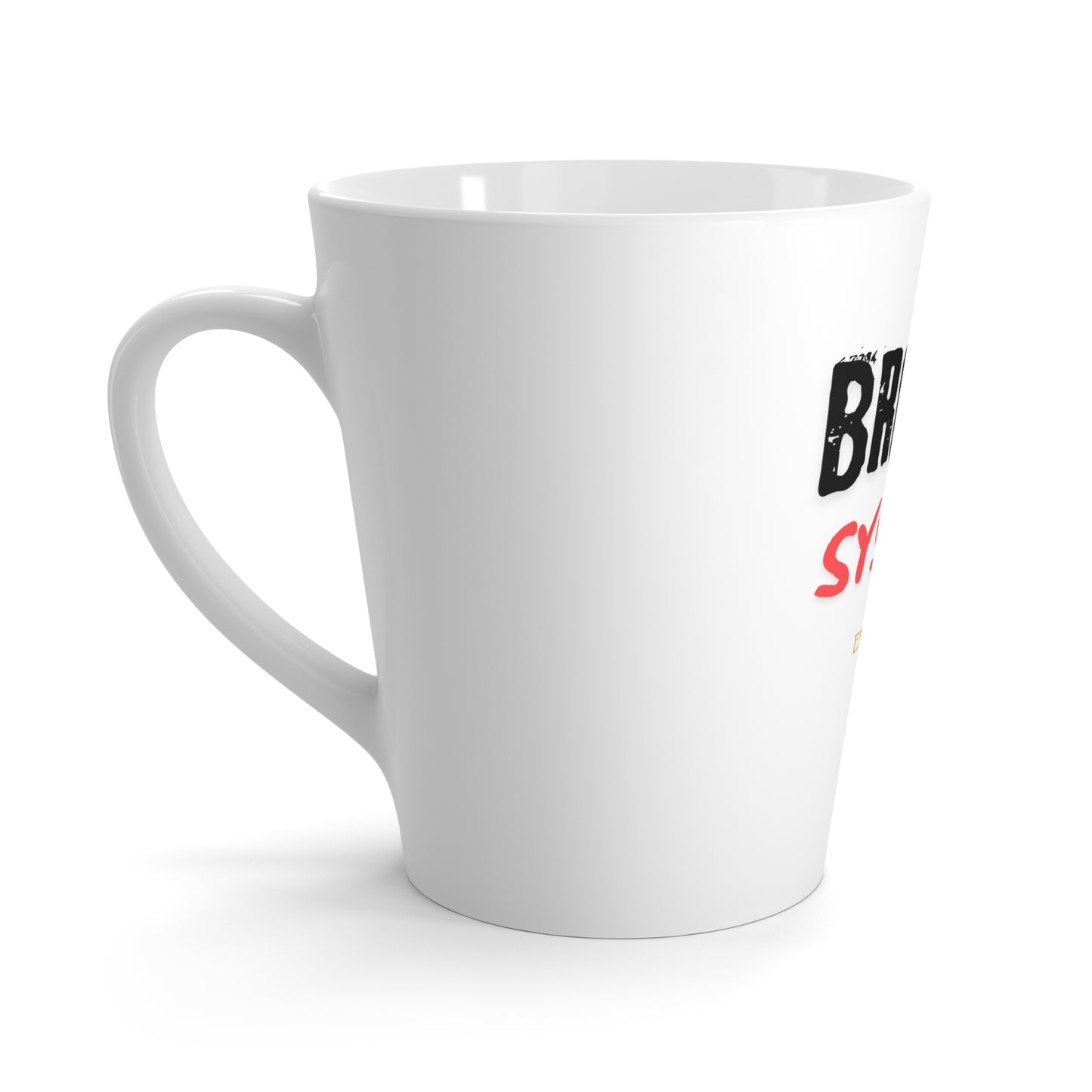 Latte Mug with BROKEN SYSTEM