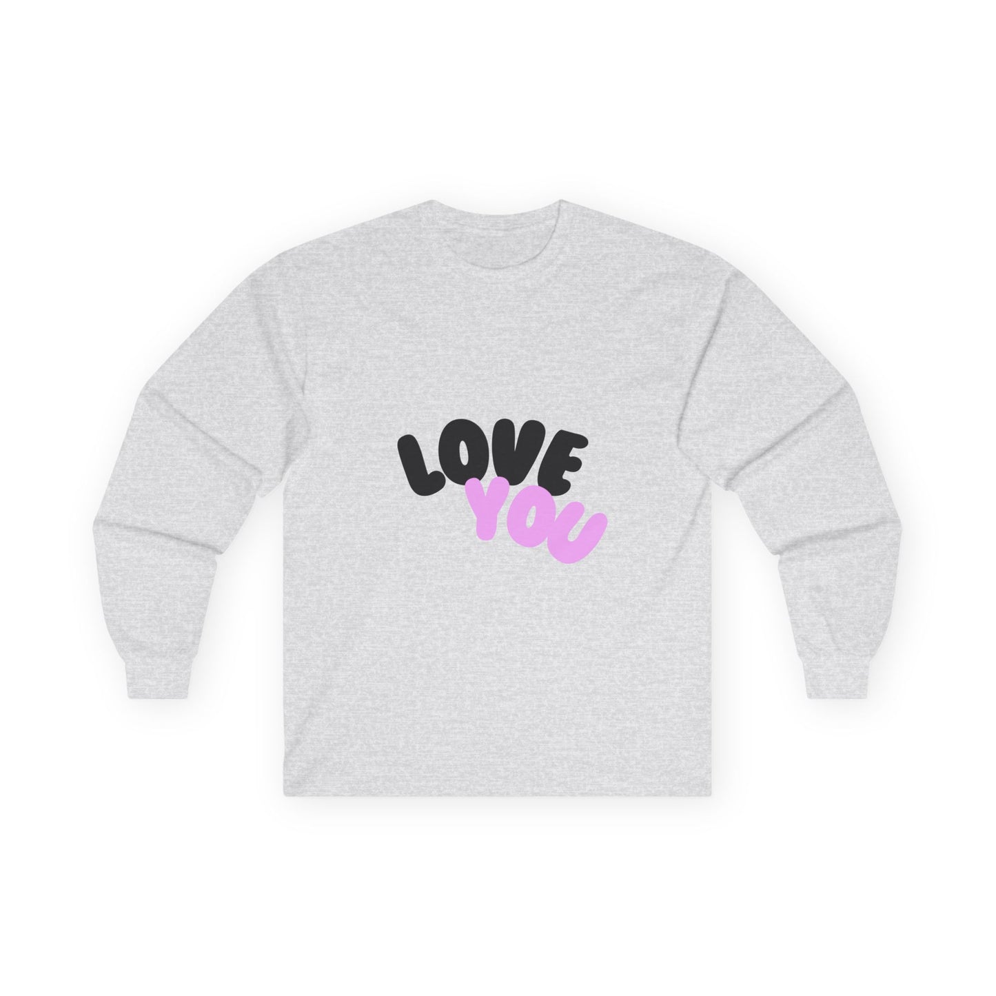 Love You Long Sleeve Tee, Romantic Couples Shirt, Valentine's Day Gift, Relationship Anniversary Top,
