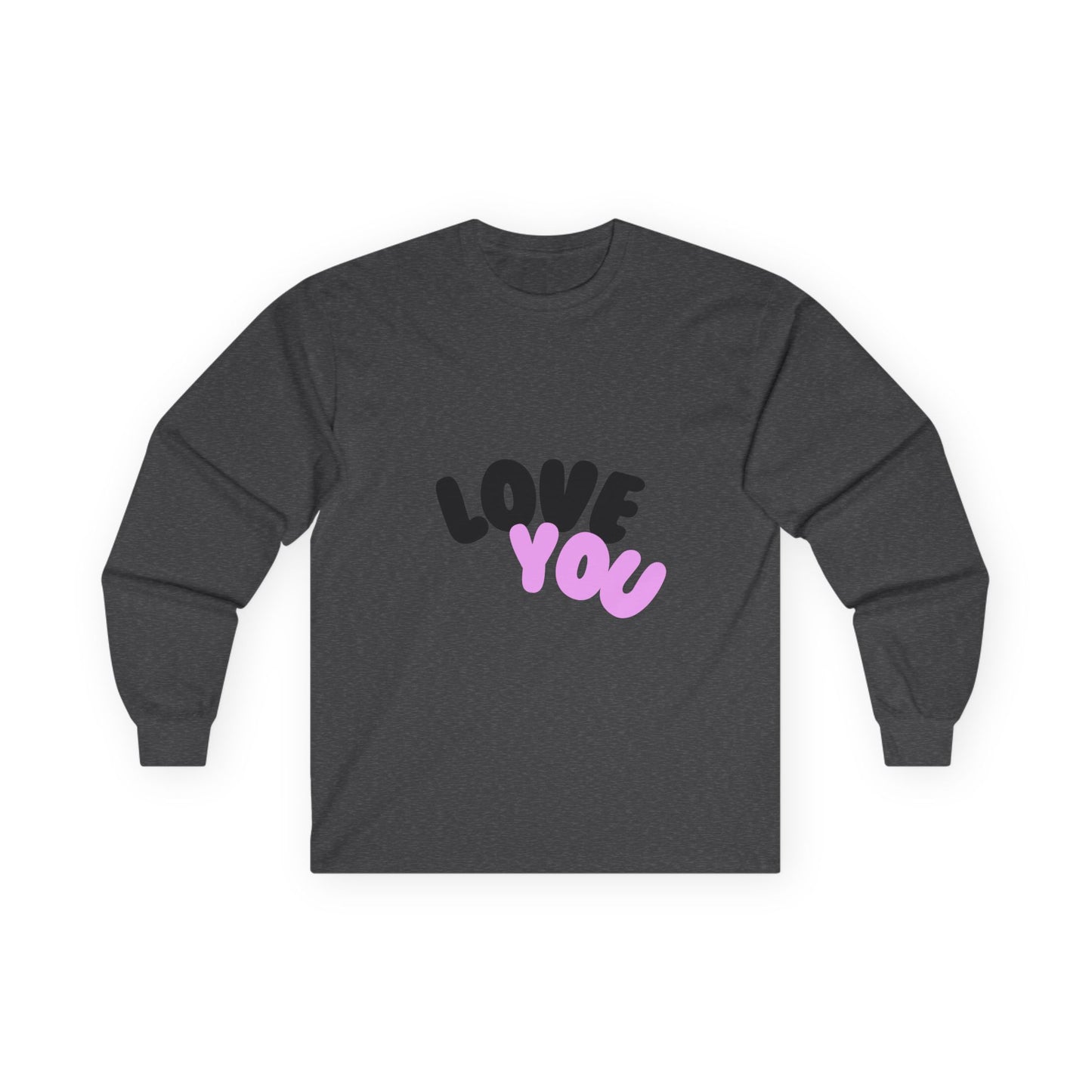 Love You Long Sleeve Tee, Romantic Couples Shirt, Valentine's Day Gift, Relationship Anniversary Top,