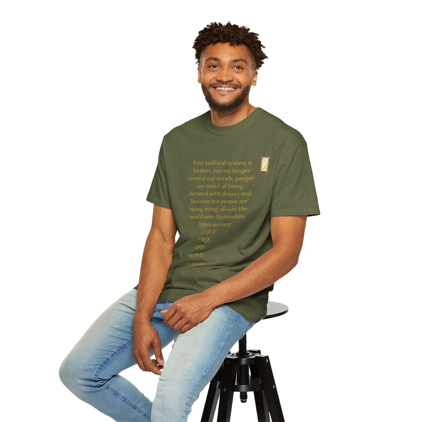 Unisex Garment-Dyed T-shirt- Your political system is broken