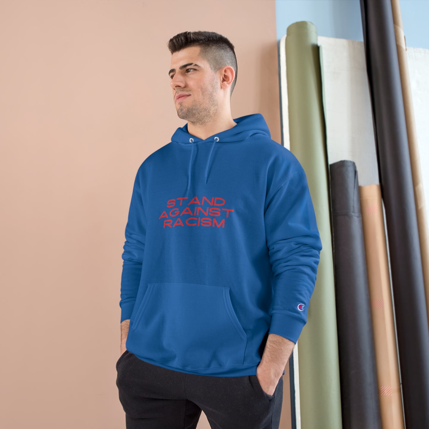 Champion Hoodie - STAND AGAINST RACISM, Pullover