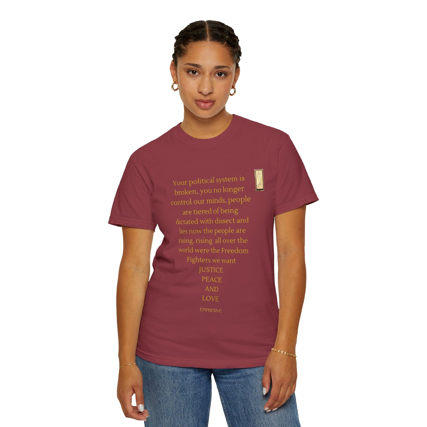 Unisex Garment-Dyed T-shirt- Your political system is broken