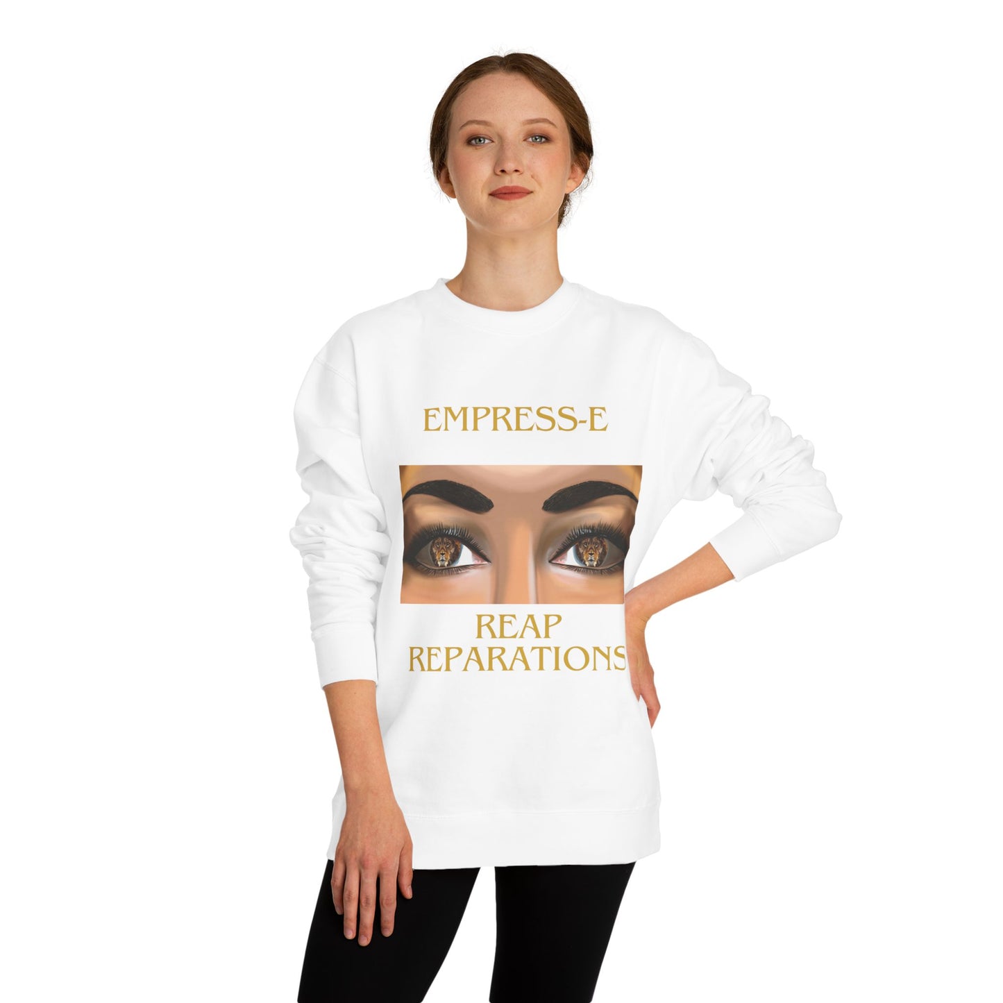 Empress-E Unisex Sweatshirt - Strong like a lion Reap Reparations black history