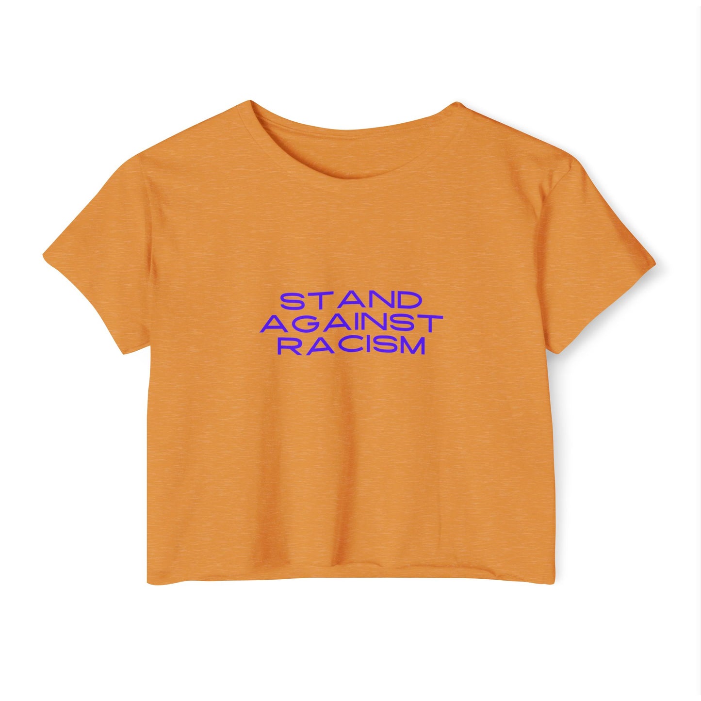 Women's Crop Top - Stand against racism AFUA, Festival Shirt, Music Festival Top, Boho Chic Clothing, Activist Apparel