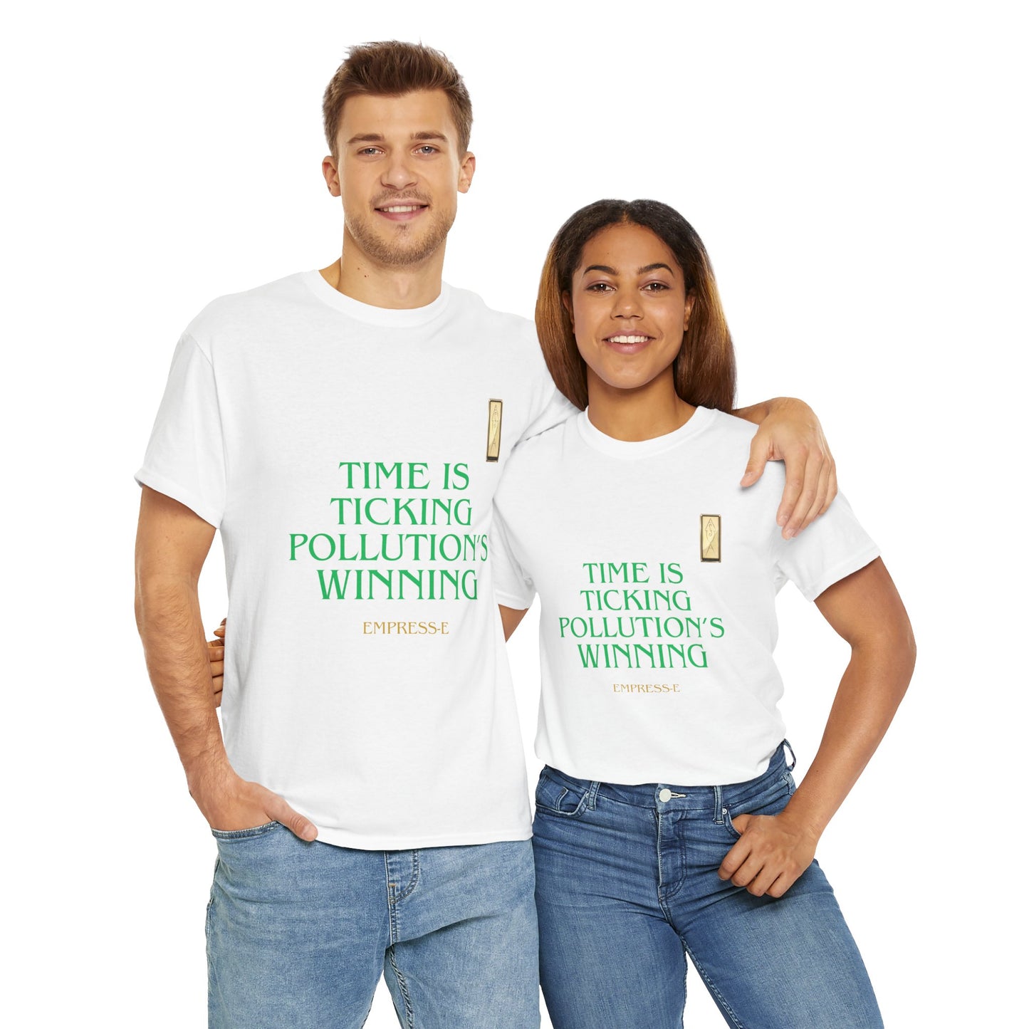 T-Shirt SAVE THE WORLD - GLOBAL WARMING - TIME IS TICKING POLLUTION'S WINNING