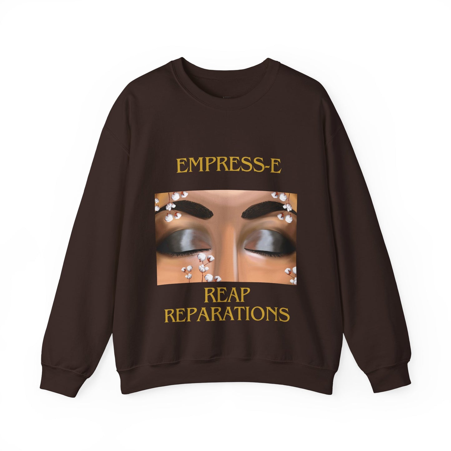 Unisex Heavy Blend™ Crewneck Sweatshirt. : EMPRESS-E. COTTON FIELD.