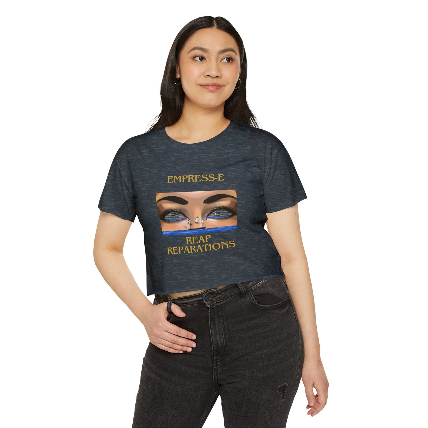 Woman's Crop Top Reap Reparations The slave trade Empress-E
