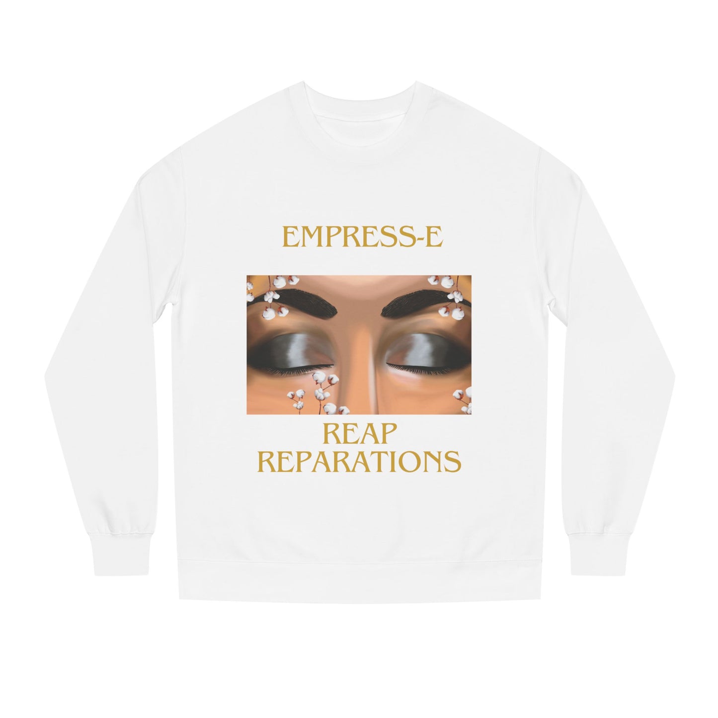 Crew Neck Sweatshirt - Cotton Field Beautiful Eyes Black History