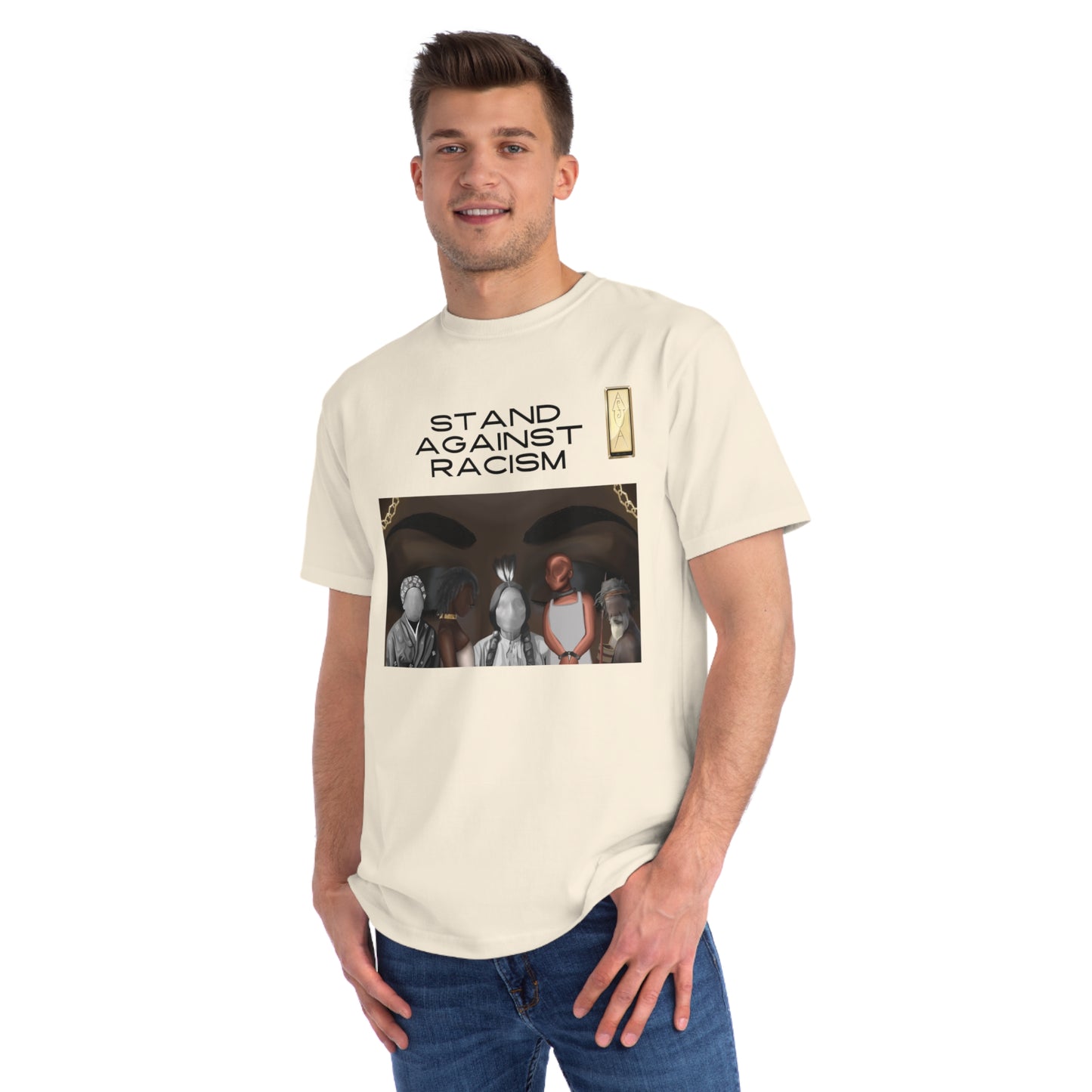 Unisex Organic T-Shirt - Stand Against Racism Graphic Tee
