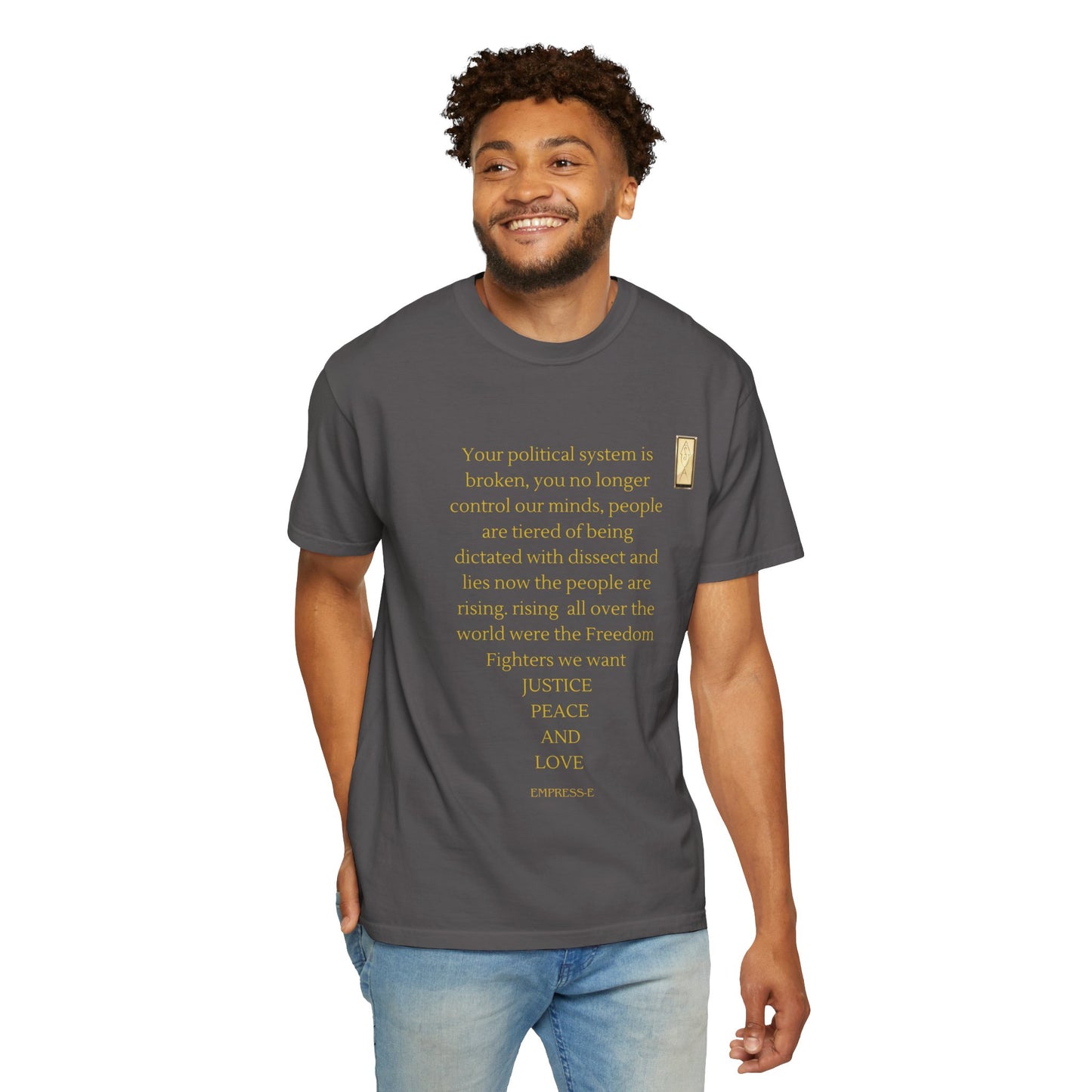 Unisex Garment-Dyed T-shirt- Your political system is broken