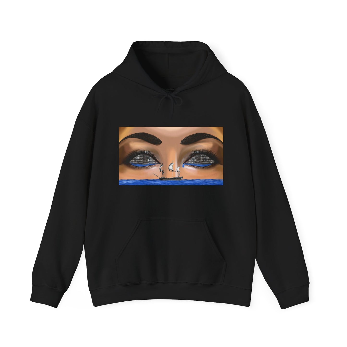 Hooded Sweatshirt Ship Sailing Eyes Reap Reparations Black History
