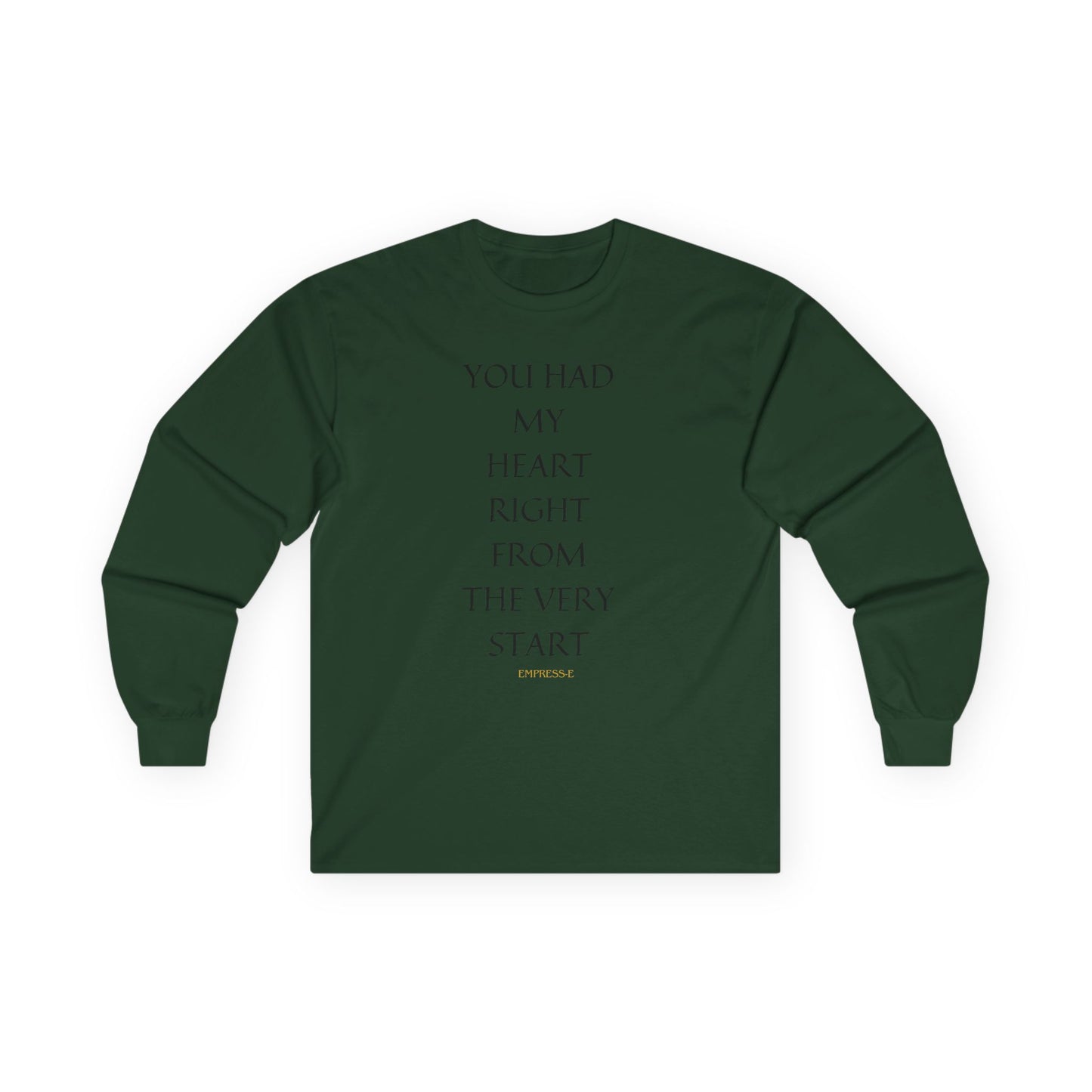 Romantic Long Sleeve Tee, Love Heart Quote Shirt, Valentine's Day Gift, Couples Matching Top, Anniversary Present, Relationship Apparel