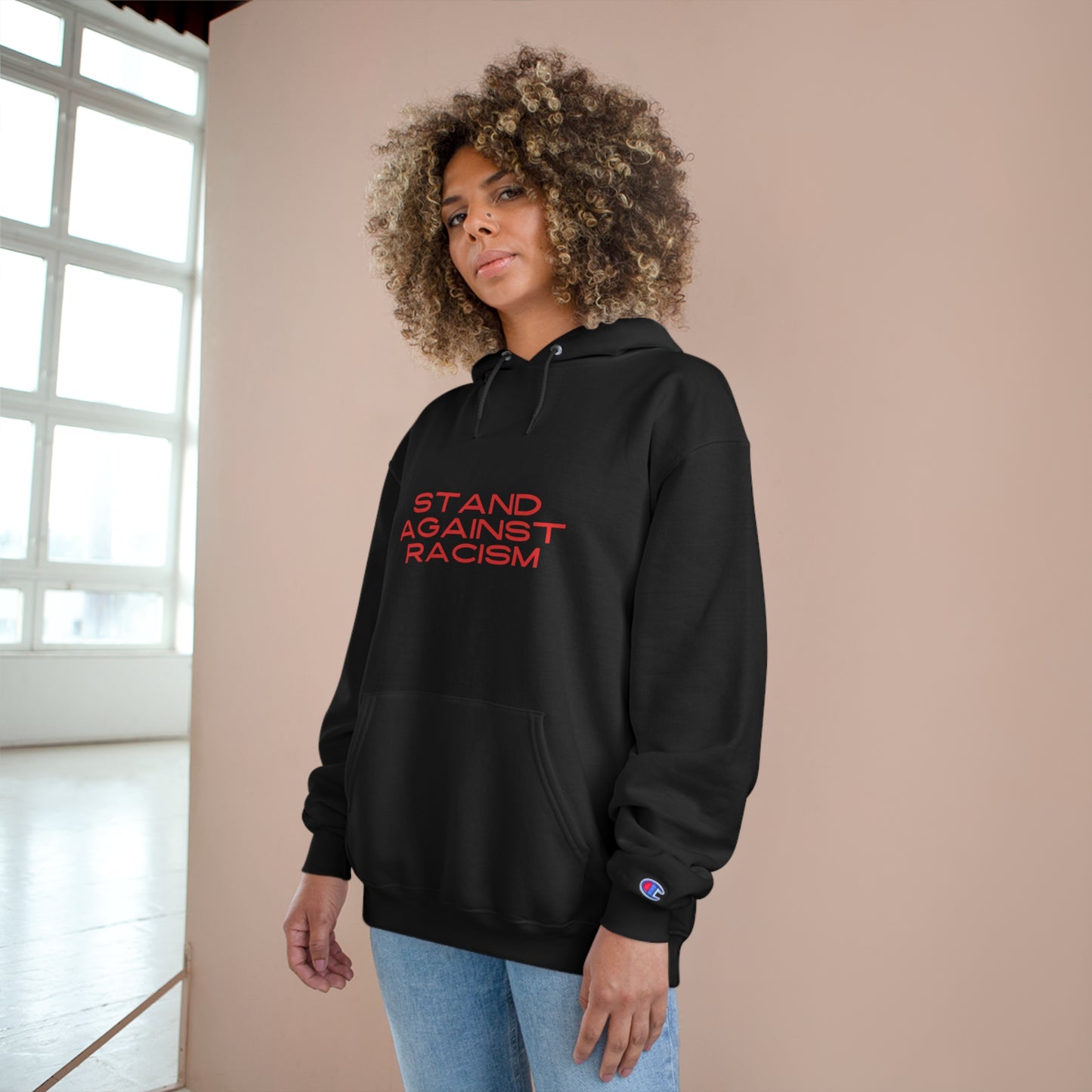 Champion Hoodie - STAND AGAINST RACISM, Pullover