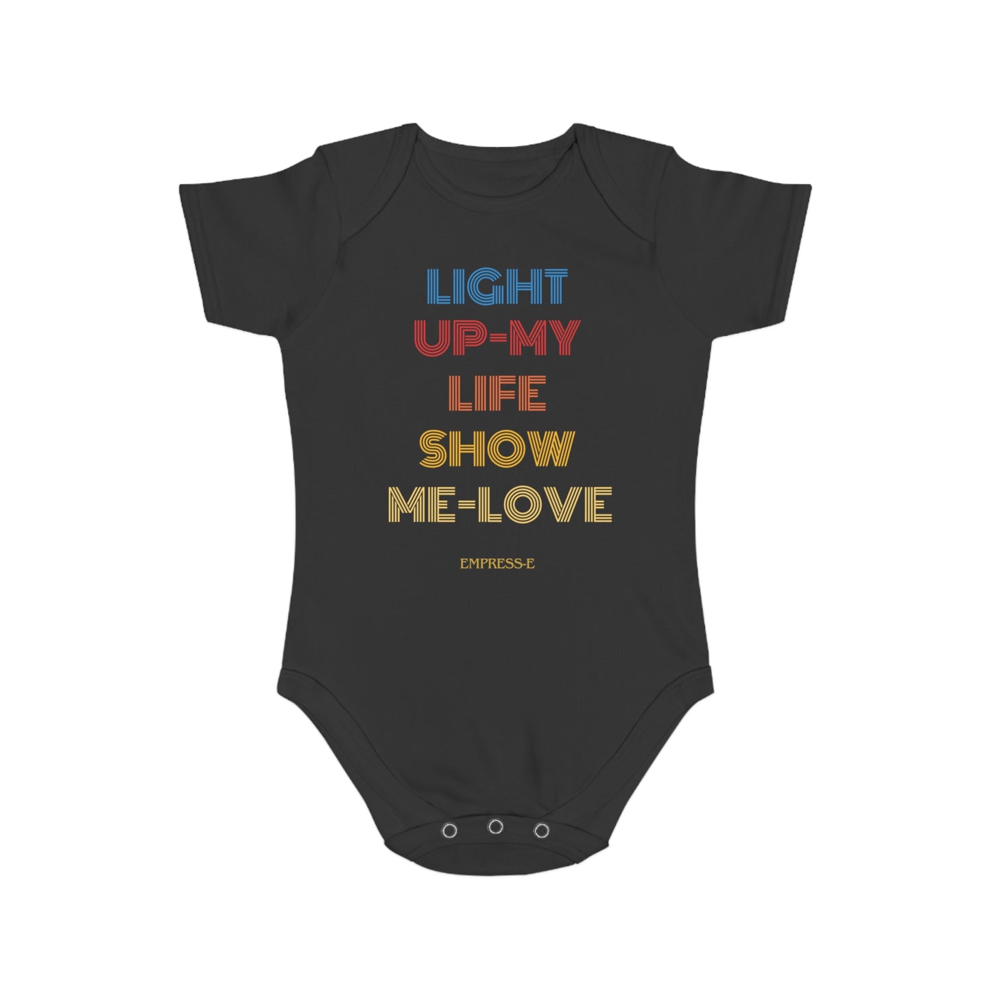 Short Sleeve Baby Bodysuit : LIVE LIFE LOVE