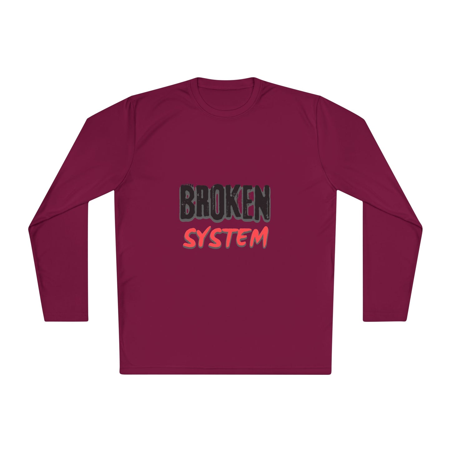 Broken System Unisex Lightweight Long Sleeve Tee - Trendy Graphic Tee, Rebellion Shirt, Activist Clothing, Protest Apparel, Political