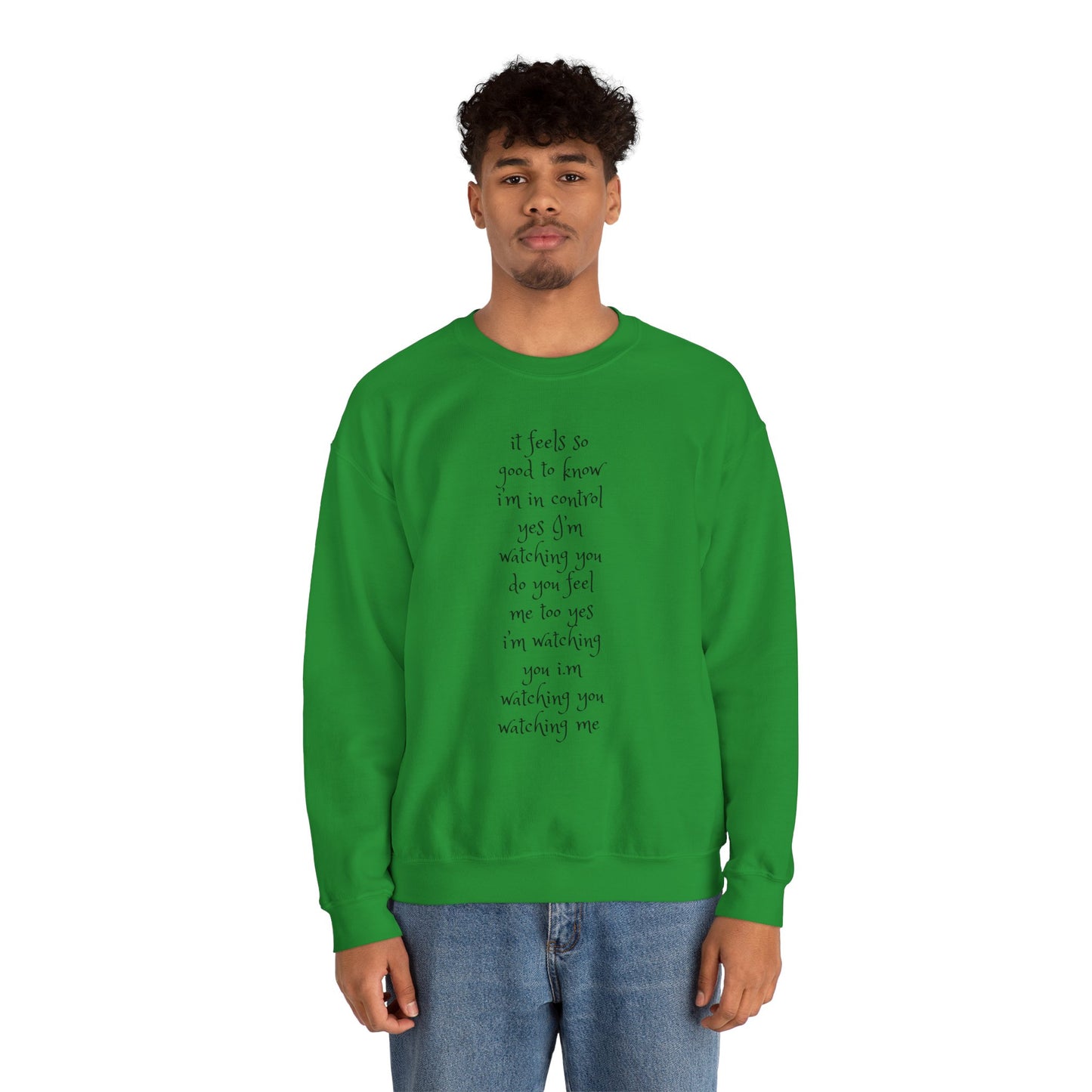 Music Lover Heavy Blend Sweatshirt - I'm Watching You Watching Me Rock Song SHADOO by Empress-E