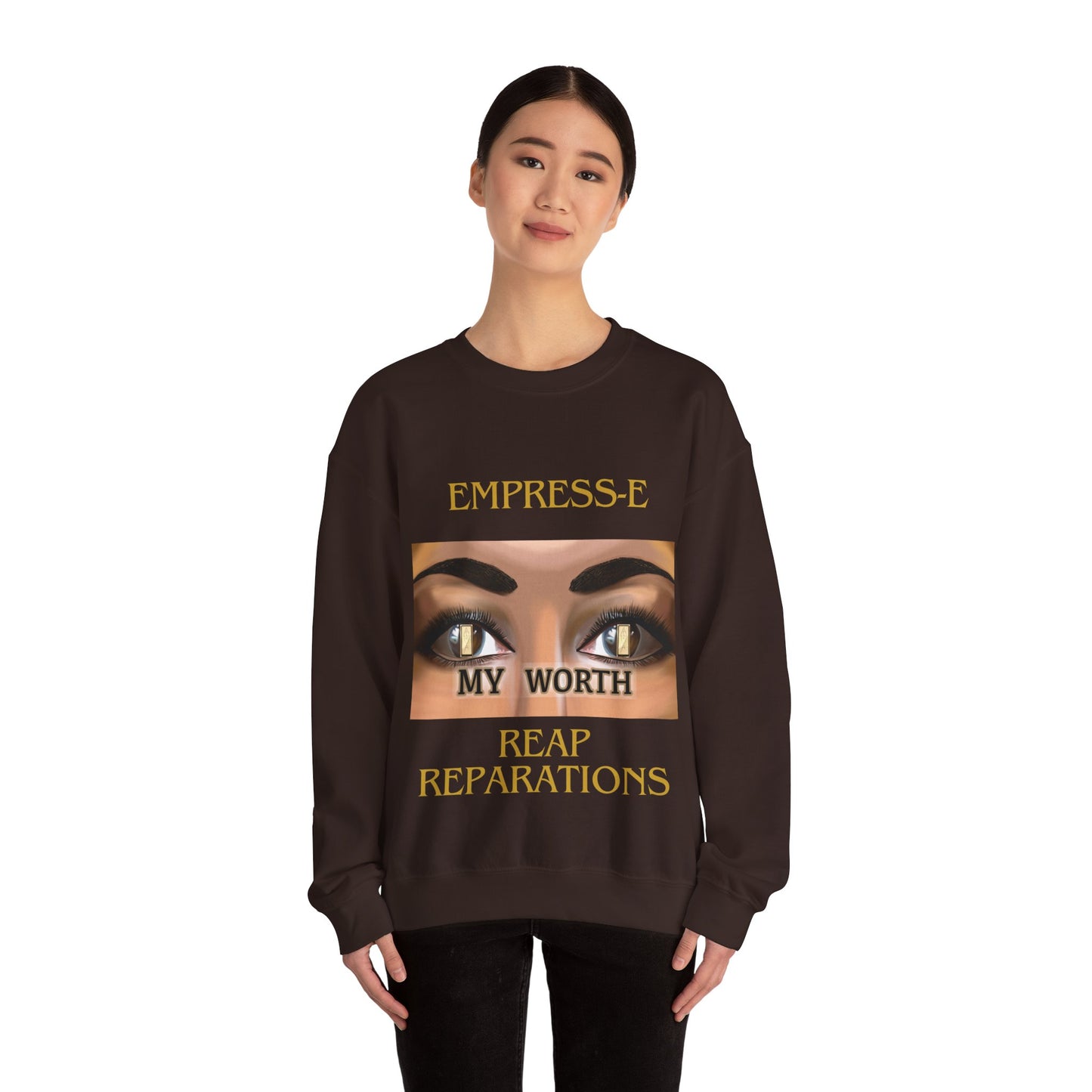 Unisex Heavy Blend™ Crewneck Sweatshirt : EMPRESS-E MY WORTH