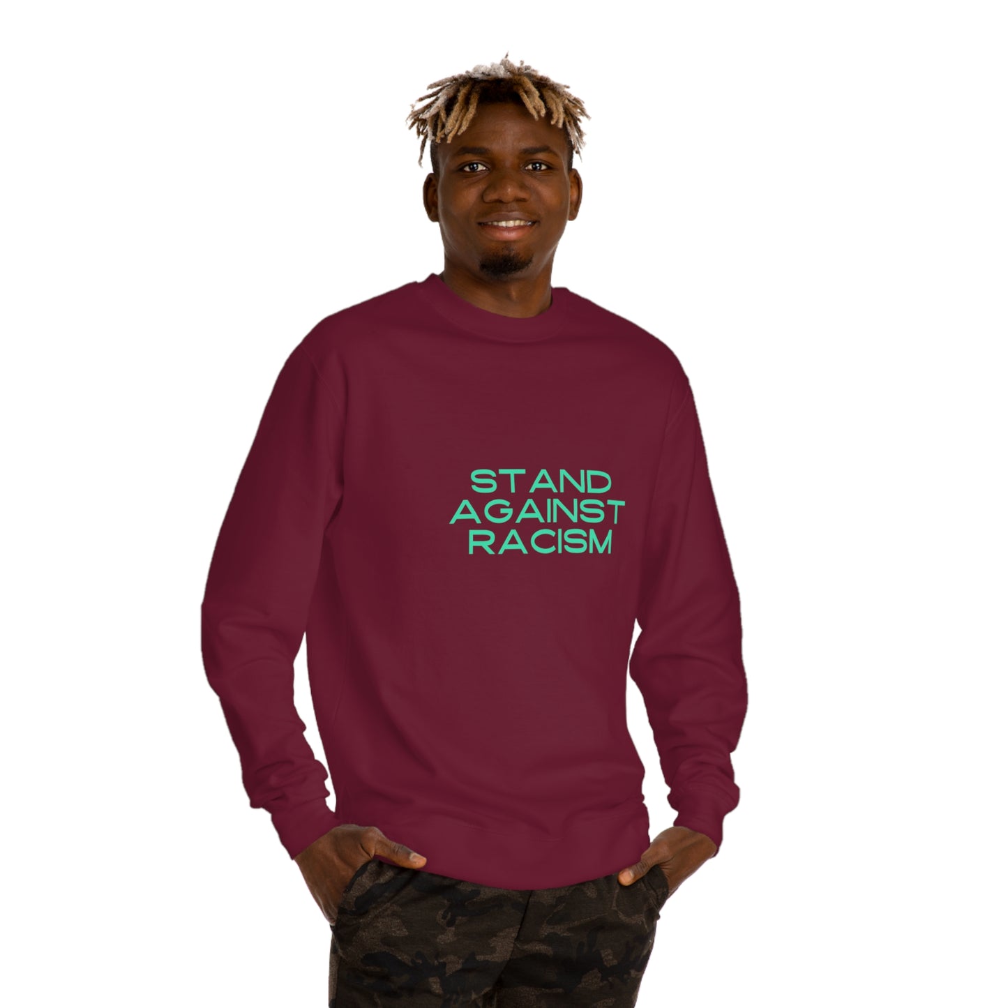 STAND AGAINST RACISM Unisex Crew Neck Sweatshirt,