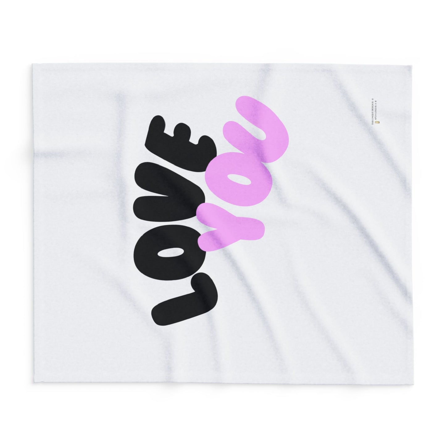 Fleece Blanket - 'Love You' Design