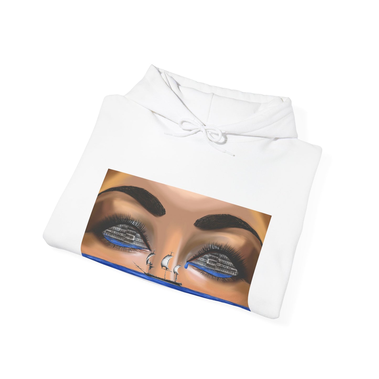 Hooded Sweatshirt Ship Sailing Eyes Reap Reparations Black History